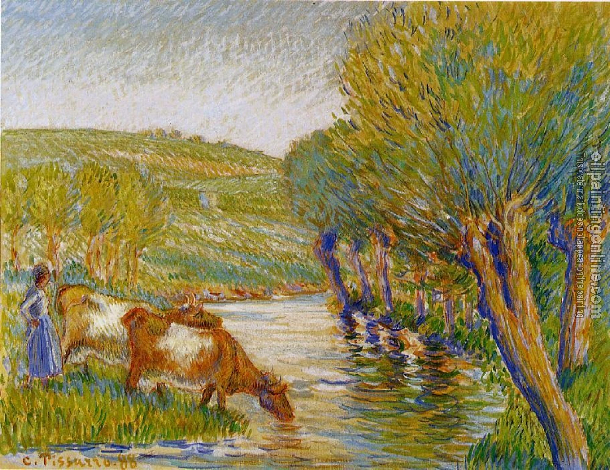 Pissarro, Camille - La Riviere aux Saules, Eragny